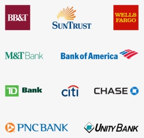 Banks Included In Report - Suntrust Wells Fargo Chase, HD Png Download, Free Download