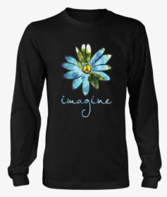 Imagine Flowers Hippie Peace Sign T-shirt Birthday - Imagine Flower Earth Peace Sign Shirt, HD Png Download, Free Download