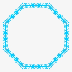 Blue,leaf,symmetry - Frame Splish Splash Clipart, HD Png Download, Free Download