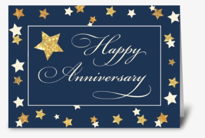 Employee Anniversary Navy Gold Effect Greeting Card - Employee Work Anniversary Gift, HD Png Download, Free Download