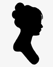 Victorian Silhouette Clipart - Victorian Woman Profile Silhouette, HD Png Download, Free Download