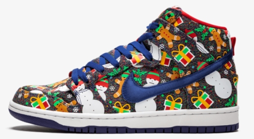 Nike Sb Dunk High Trd Qs "ugly Christmas Sweater - Nike, HD Png Download, Free Download