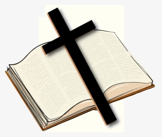 Open Bible With A Cross - Open Bible With Cross, HD Png Download, Free Download
