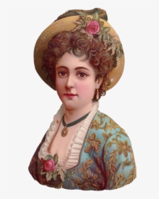 Vintage, Lady, Girl, Isolated, Victorian, Hat, Face - Paper, HD Png Download, Free Download