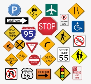 Street Signs, Stop, Highway Sign, Traffic, Road - Different Sign In Road, HD Png Download, Free Download