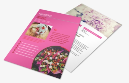Florists & Flower Delivery Service Flyer Template Preview - Brochure For Flower Shop, HD Png Download, Free Download