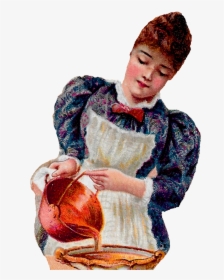 Baking Pie Dessert Image Woman Victorian Clipart Download - Victorian Girl Reading Clipart, HD Png Download, Free Download