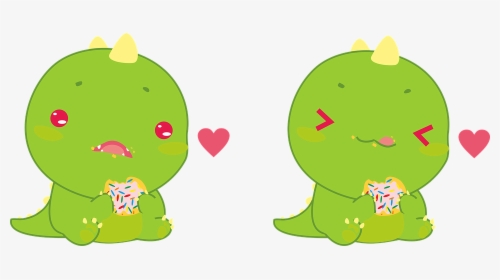 Dino, Dinosaur, Cookie, Sweet, Cake, Green, Cute - Cute Dinos, HD Png Download, Free Download