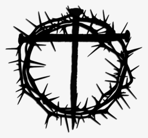 And Prickles Of English Crown Thorns, Bible Clipart - Cross With Thorn Crown Drawing, HD Png Download, Free Download