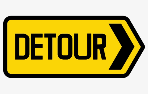 Image Result For Temporary - Detour Road Sign, HD Png Download, Free Download