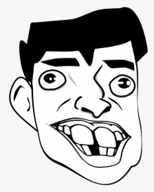 Happy Rage Face - Funny Meme Face Transparent, HD Png Download, Free Download