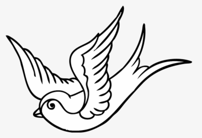 Swallow Tattoo Colombe Drawing Coloring Book - Swallow Tattoo Png, Transparent Png, Free Download