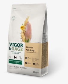 Vigor Sage Lginseng Well Being Small Breed Adult Dog - Vigor & Sage Dog Food Review, HD Png Download, Free Download