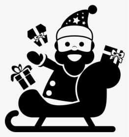 Santa Claus On His Sled - Papa Noel Vector Png, Transparent Png, Free Download