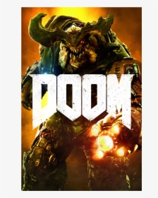 Doom Ii Playstation 4 Poster - Doom 2016 Cyberdemon Poster, HD Png Download, Free Download