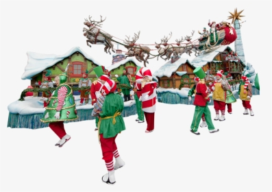 Image Santa"s Sleigh - Santa Float Thanksgiving Day Parade, HD Png Download, Free Download
