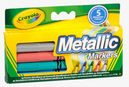 Crayola Glitter Markers, , Large - Crayola Metallic Markers, HD Png Download, Free Download