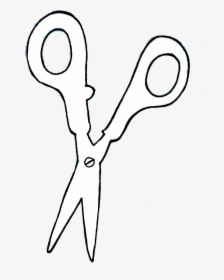 The Scissors And The Dotted Lines Represent The Urge - Scissors Line Drawing, HD Png Download, Free Download