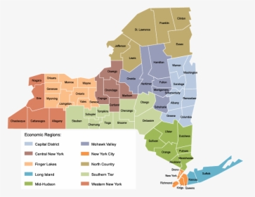 Regional Map - New York State Economic Regions, HD Png Download, Free Download