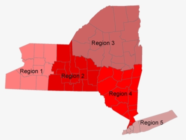 Transparent New York Map Png - 5 Regions Of New York State, Png Download, Free Download