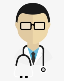 Male Doctor Flat Icon Vector - Doctor Vector Png, Transparent Png, Free Download