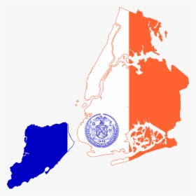 Transparent New York City Png - New York Flag Map, Png Download, Free Download
