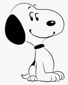 Snoopy Drawing Transparent Png Clipart Free Download - Snoopy Vector Black And White, Png Download, Free Download