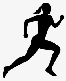 Silhouette,athletic Dance - Woman Running Silhouette Transparent, HD Png Download, Free Download