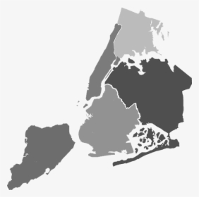 New York City Map Vector , Png Download - 5 Families Map New York, Transparent Png, Free Download