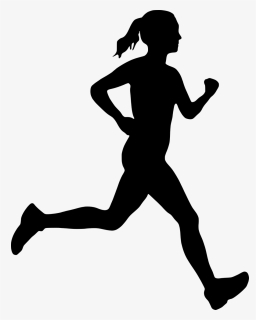 Woman, Running, Silhouette​, Sport, Morning - Girl Running Silhouette Png, Transparent Png, Free Download