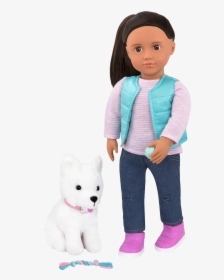 Cassie And Samoyed With Ball And Rope - Our Generation Doll Cassie, HD Png Download, Free Download