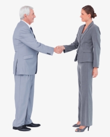 Two People In Suits Shaking Hands - People In Suits Png, Transparent Png, Free Download
