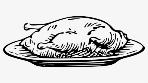 Transparent Whole Chicken Png - Fried Chicken Clipart Black And White, Png Download, Free Download