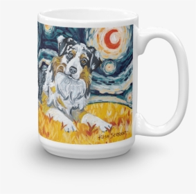 Samoyed Starry Night Mug-15oz - Coffee Cup, HD Png Download, Free Download