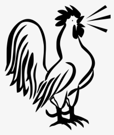 Rooster Clipart Black And White Rooster Full Body Black - Rooster Clip Art, HD Png Download, Free Download