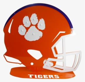 Clemson University Orange Metal Football Helmet - Clemson Tiger Paw, HD Png Download, Free Download