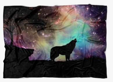 Aurora Wolf Howling Throw Blanket"  Data-zoom="//cdn, HD Png Download, Free Download