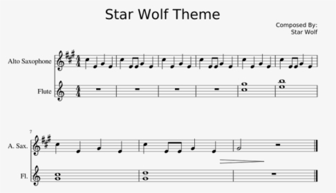 Star Wolf Theme Flute Sheet Music, HD Png Download, Free Download