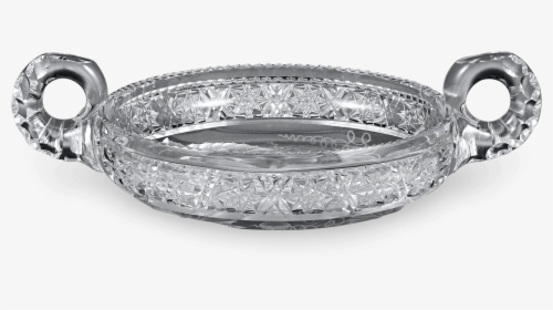 Vintage Pattern Double-handled Cut Glass Bowl By Tuthill - Bangle, HD Png Download, Free Download