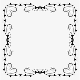 Picture Frame,line Art,area - Design Black And White Square Border, HD Png Download, Free Download