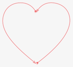 Arrow Heart - Red Transparent Heart Outline, HD Png Download, Free Download