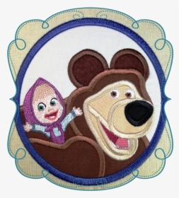 Marsha And Bear - Masha And The Bear Embroidery Design, HD Png Download, Free Download
