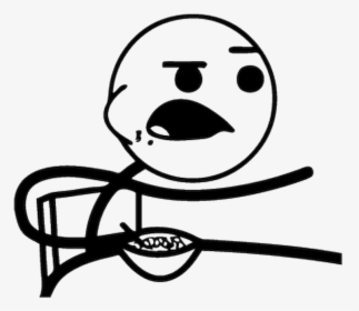 Troll Face Meme Cereal Guy T-shirt - Meme Faces Cereal Guy, HD Png Download, Free Download