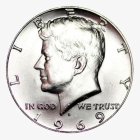 Kennedy 40% Silver Half Dollar Obverse - Us Coins Half Dollar, HD Png Download, Free Download