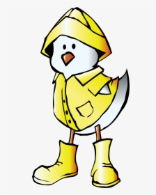 Clipart - Cartoon Duck In Raincoat, HD Png Download, Free Download