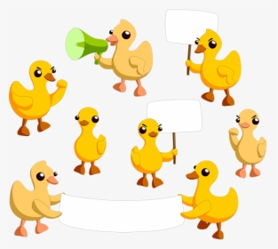 Protest, Strike, Rally, Duck, Yellow, Demonstration - Cartoon, HD Png Download, Free Download