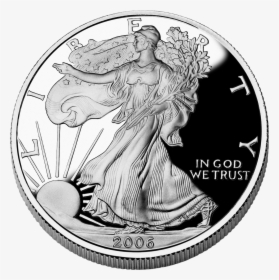 Walking Liberty 1 10 Oz Silver Rounds, HD Png Download, Free Download