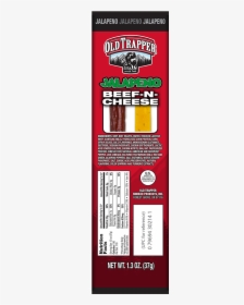 Individual Jalapeno Beef & Cheese Snack Stick - Old Trapper, HD Png Download, Free Download
