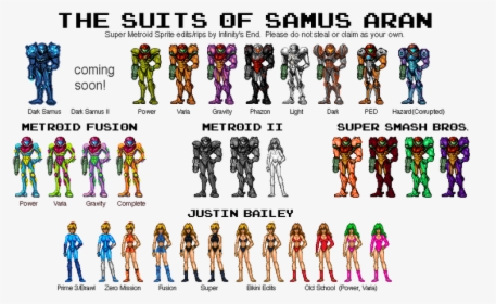 Picture - Evolution Of Samus Aran, HD Png Download, Free Download