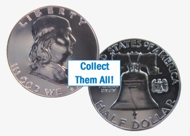 1950 Franklin Half Dollar - Quarter, HD Png Download, Free Download